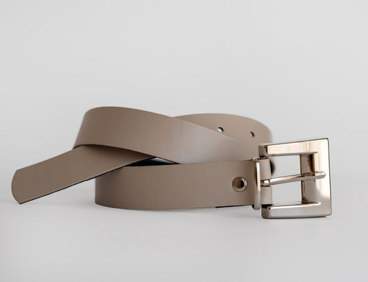 Nickel Beige Belt